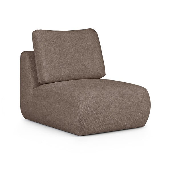 Hnědé křeslo z textilie bouclé Mirel – Rodier-image-2