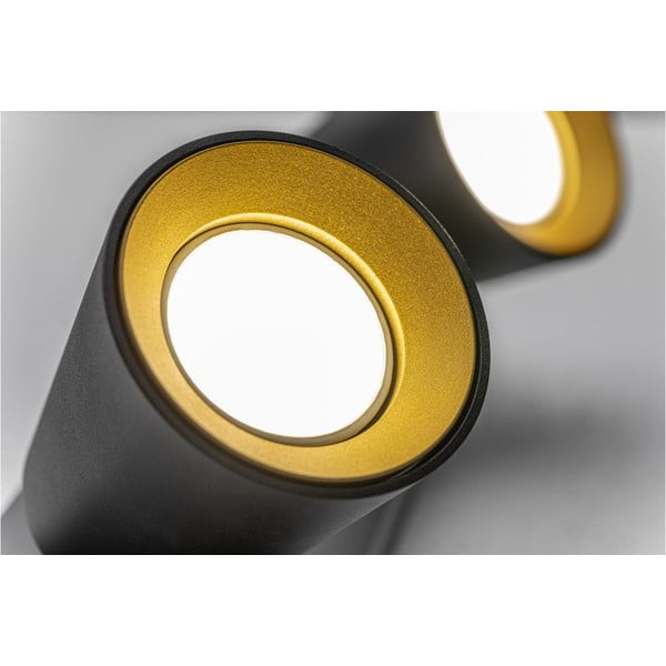 Černé stropní svítidlo s kovovým stínidlem 9x31 cm Elli – GTV-image-1