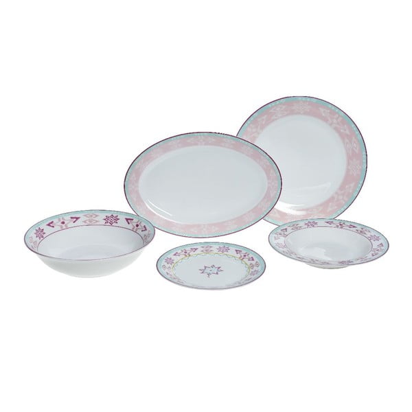 Set porcelánového nádobí Romantic, 20 ks