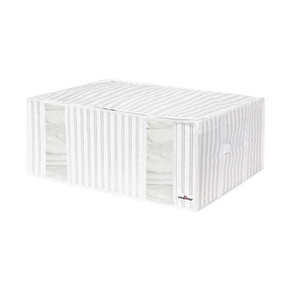 Bílo-šedý vakuový box Compactor Stripes, šířka 50 cm