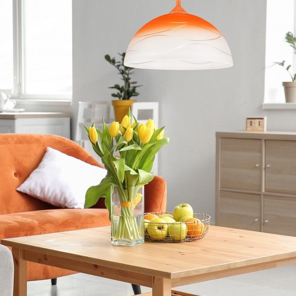 Oranžové závěsné svítidlo ø 30 cm Sfera – LAMKUR-image-2