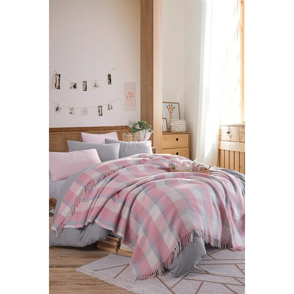Růžový přehoz 180x220 cm Warm Soft – Mijolnir-image-3