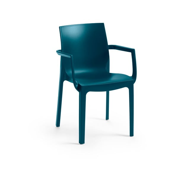 Tyrkysová plastová zahradní židle Emma - Rojaplast