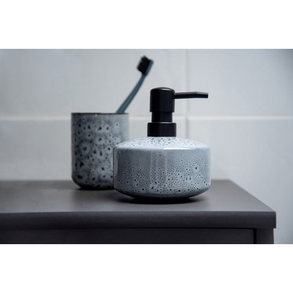 Šedý keramický kelímek na kartáčky Wenko Oviedo-image-3