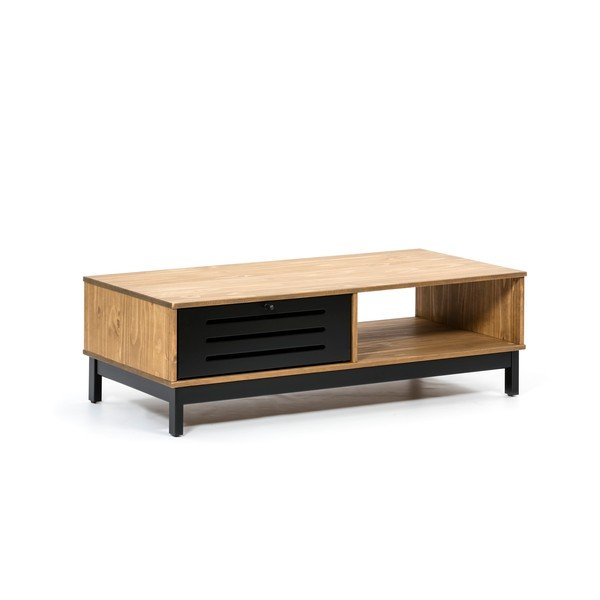 Dřevěný konferenční stolek s černými detaily Marckeric Alessia-image-2