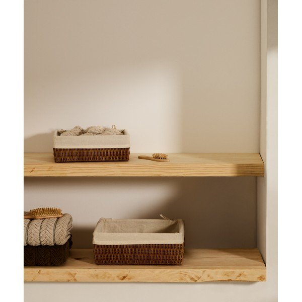 Ratanové košíky v sadě 2 ks 28x20x10 cm Indali – Kave Home-image-1