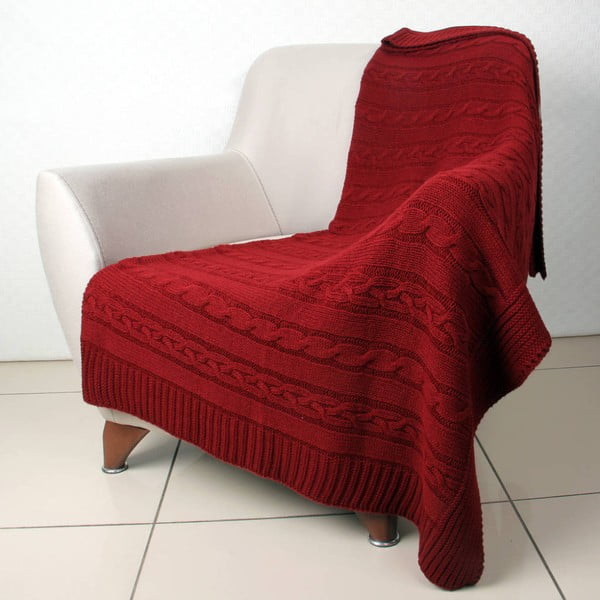 Červený přehoz Homemania Decor Marina, 130 x 170 cm