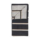 Černá/světle šedá bavlněná osuška 70x140 cm Sauna – Zone