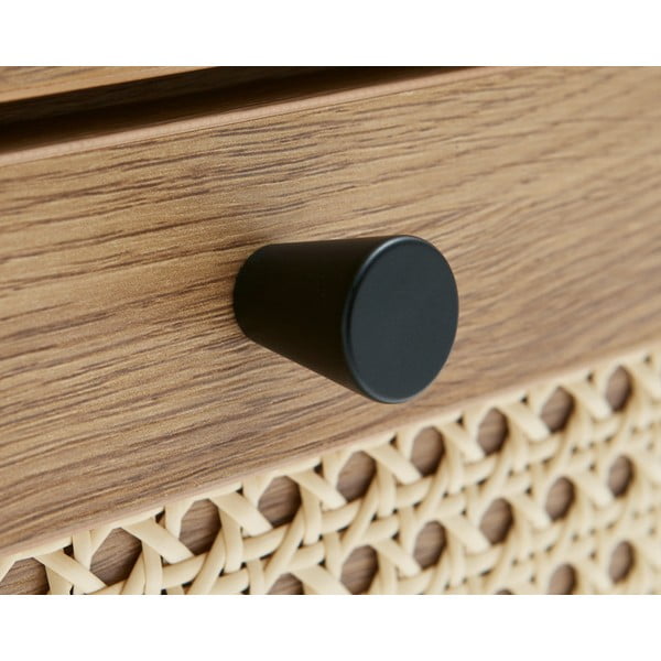 Nízká komoda v dekoru dubu v přírodní barvě 80x75 cm Pensacola – Unique Furniture-image-4