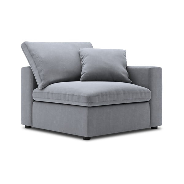 Šedá rohová část modulární manšestrové pohovky Windsor & Co Sofas Galaxy, pravý roh-image-2