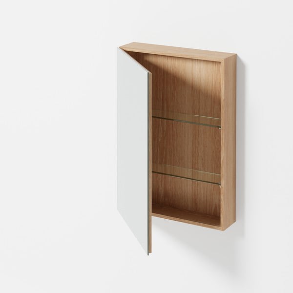 Nástěnná koupelnová skřínka z dubového dřeva Wireworks Slimfit-image-1