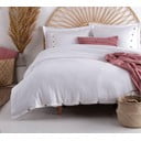 Bílé povlečení na jednolůžko z bavlny Renforcé 140x200 cm Como Striped – Mila Home Luxury