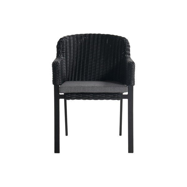 Černá zahradní židle z umělého ratanu Cairo – Hartman-image-2