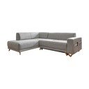 Světle šedá rozkládací/s úložným prostorem rohová pohovka (levý roh/do L) Classy Sophie – Miuform