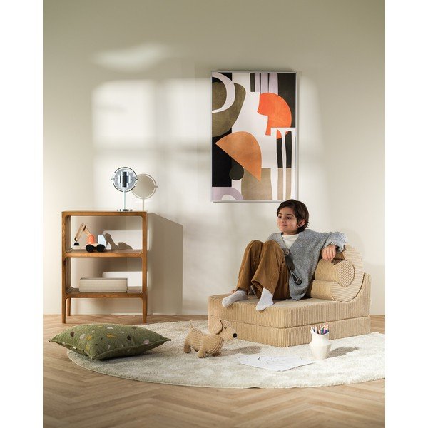 Světle hnědé manšestrové dětské křesílko Flipster – Wigiwama-image-3