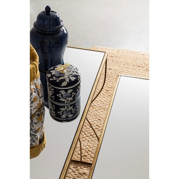 Konzolové stolky v sadě 2 ks se skleněnou deskou ve zlaté barvě 33x104 cm Elenor – Bizzotto-image-1