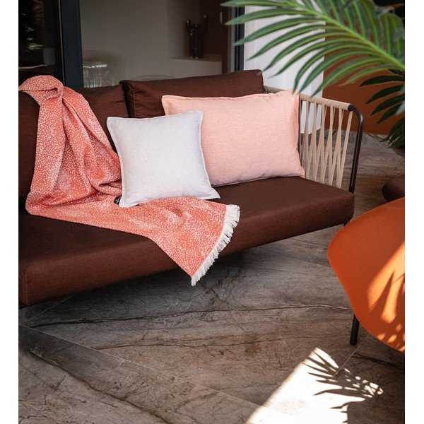 Červený pléd s podílem bavlny Euromant Dotty Diamond, 140 x 180 cm-image-2