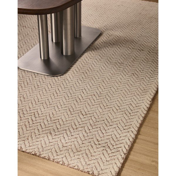 Krémový ručně tkaný vlněný koberec 200x300 cm Calira – Kave Home-image-2