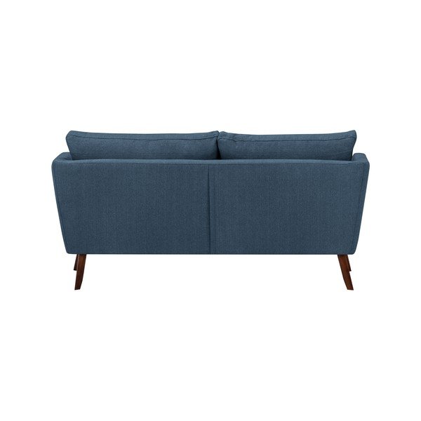 Modrá třímístná pohovka Mazzini Sofas Elena, s lenoškou na levém rohu-image-4