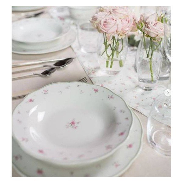 Sada 2 bílých porcelánových hrnků Brandani Nonna Rosa-image-1