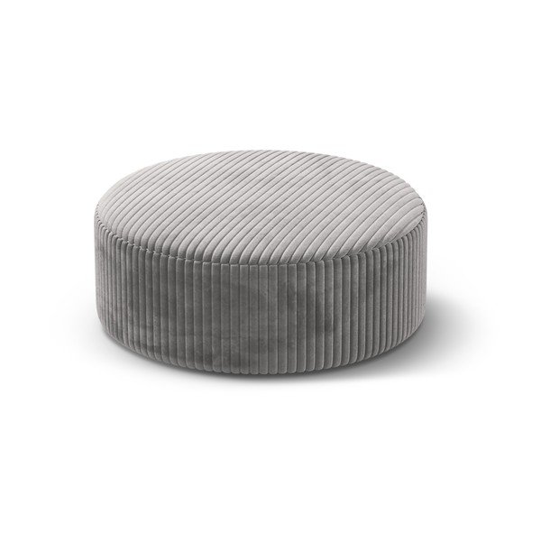 Světle šedý manšestrový taburet Dia – Micadoni 