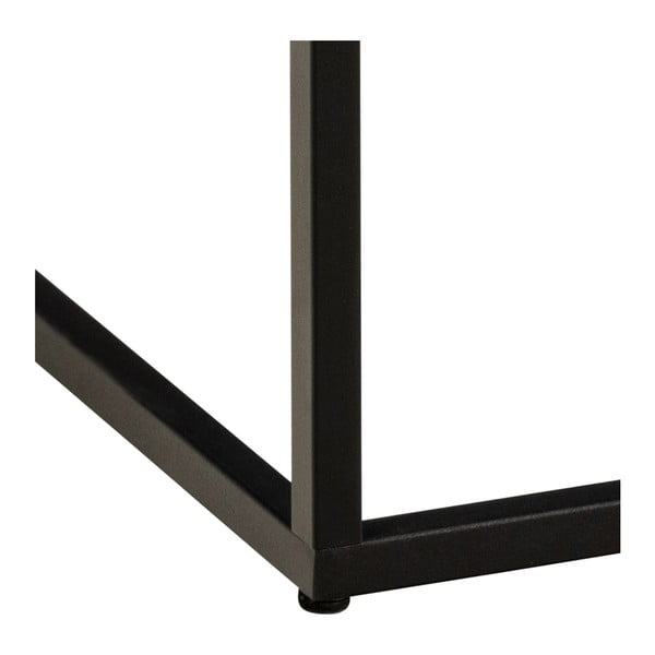 Černý konferenční stolek s deskou v dekoru mramoru 60x60 cm Barossa – Actona-image-3