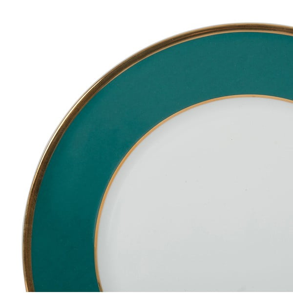 Dezertní  porcelánový talíř v petrolejové barvě ø 20,5 cm Ginger – Côté Table-image-4