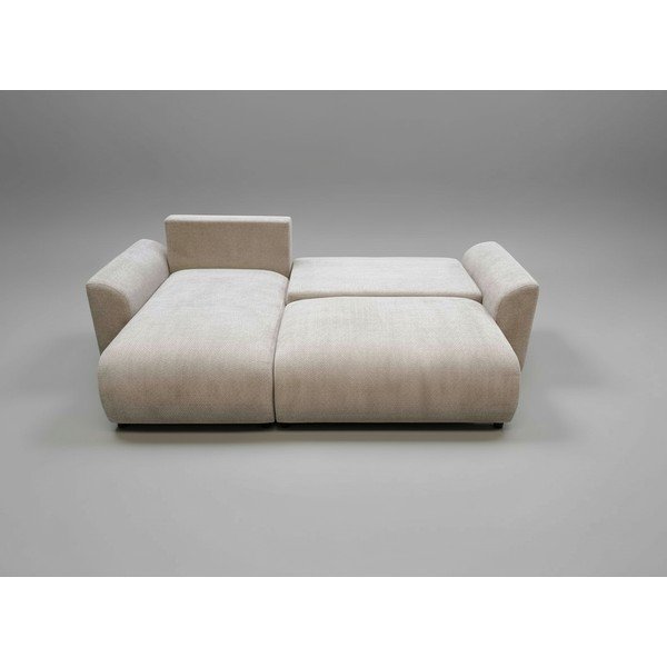 Béžová žinylka rozkládací/s úložným prostorem rohová pohovka Lorine - II. jakost – Ropez-image-3