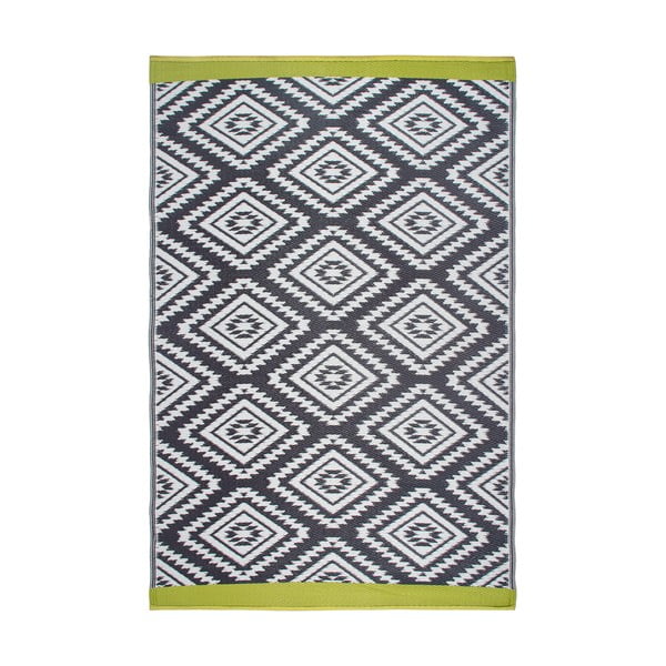 Šedý oboustranný venkovní koberec z recyklovaného plastu Fab Hab Valencia Grey, 150 x 240 cm