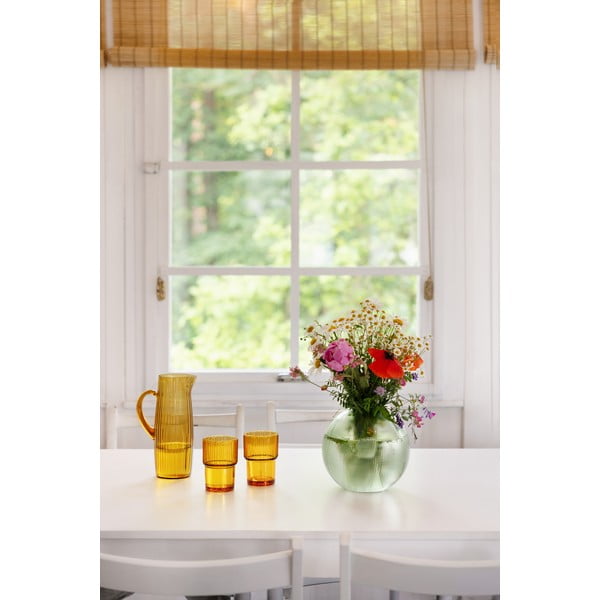 Zelená skleněná váza Hübsch Sole, výška 20 cm-image-2