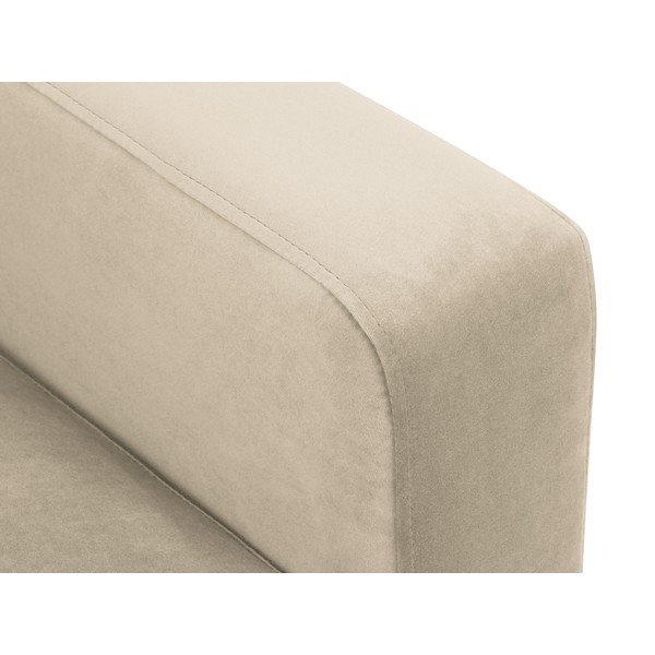 Béžová sametová pohovka Kooko Home Harmony, 220 cm-image-4