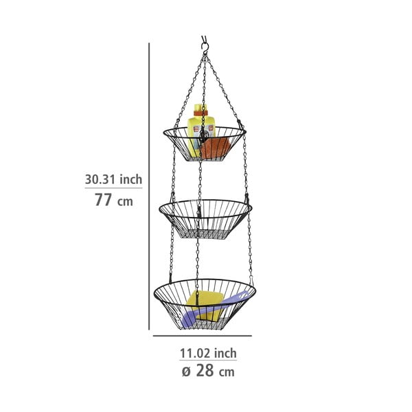 Kovový závěsný koš na ovoce Trio – Wenko-image-2