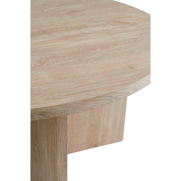 Kulatý konferenční stolek z MDF ve světle přírodní barvě ø 85 cm Poppy – Ellos Home-image-2