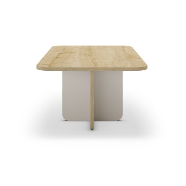 Konferenční stolek s deskou v dubovém dekoru v krémovo-přírodní barvě 56x100 cm Hillary – Marckeric-image-3