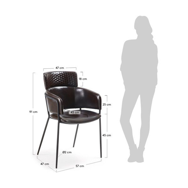 Sada 2 černých jídelních židlí La Forma Rhett-image-1