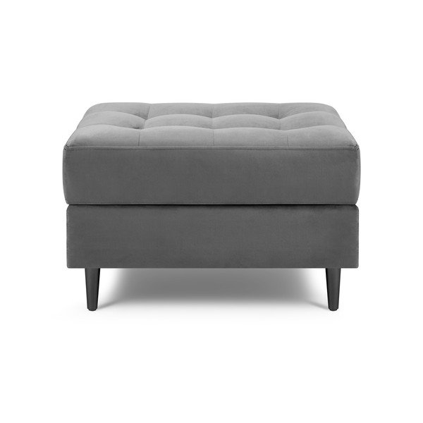 Světle šedá sametová podnožka Milo Casa Santo-image-3