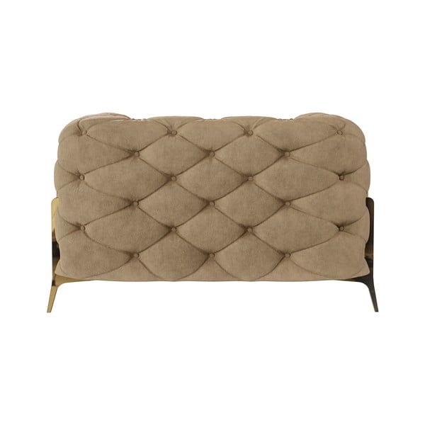 Světle hnědé sametové křeslo Chelsea Bis – Ropez-image-2