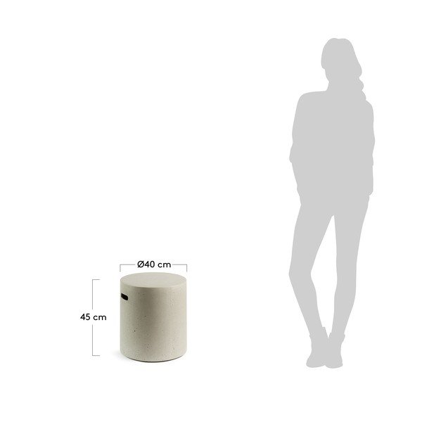 Šedá betonová stolička Kave Home Rhette-image-2