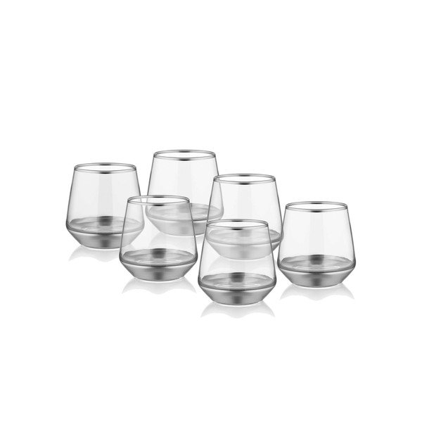 Sada 6 skleniček Mia Glam Silver, 257 ml-image-1