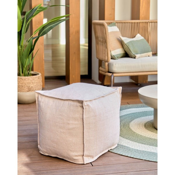 Béžový zahradní puf Kave Home Leeith, 40 x 39 cm-image-3