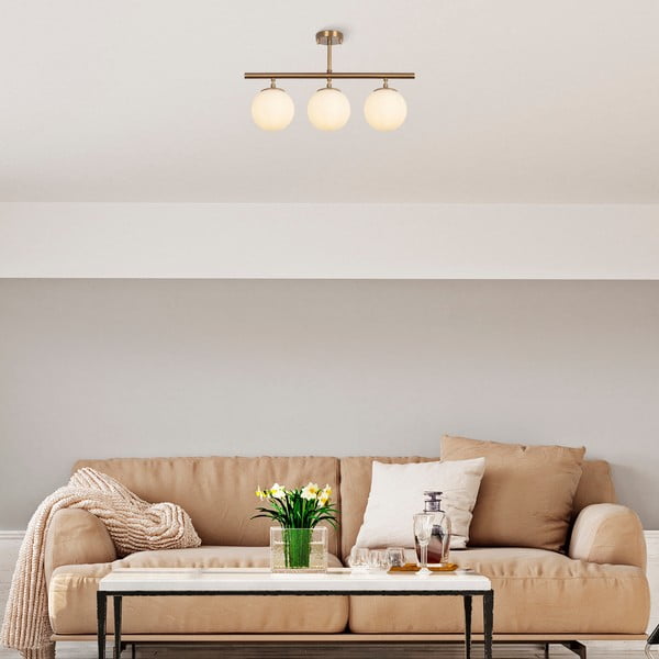 Stropní svítidlo v bronzové barvě se skleněným stínidlem ø 15 cm Atmaca – Opviq lights-image-3