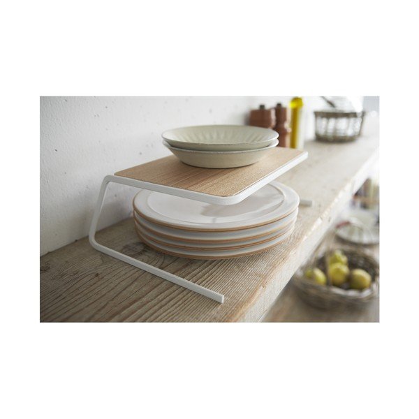 Bílá/v přírodní barvě dřevěná přídavná polička 19,5x19,5 cm Tosca – YAMAZAKI-image-2