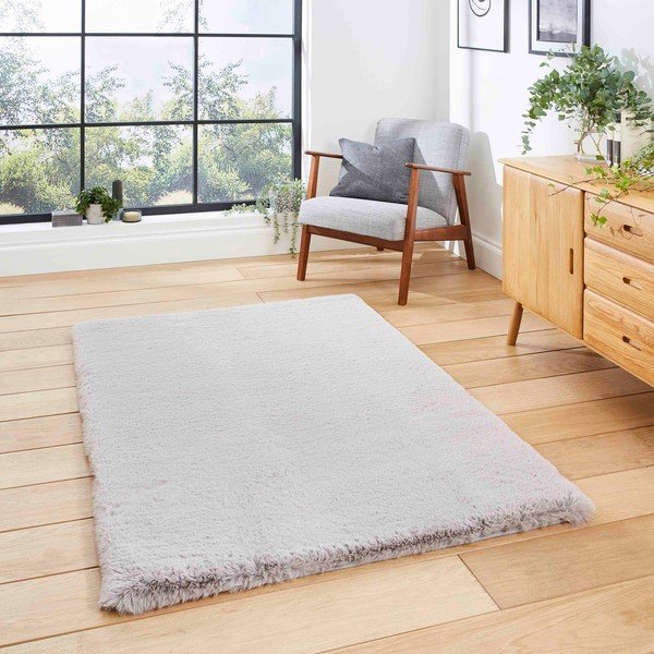Světle šedý koberec 150x230 cm Super Teddy – Think Rugs-image-1