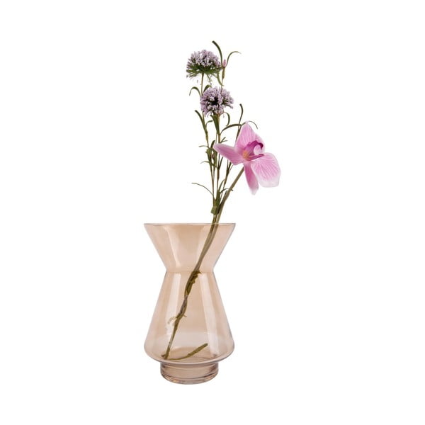 Pískově hnědá skleněná váza PT LIVING Glow, výška 22 cm