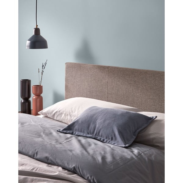 Šedá čalouněná dvoulůžková postel s úložným prostorem s roštem 180x200 cm Nahiri – Kave Home-image-2