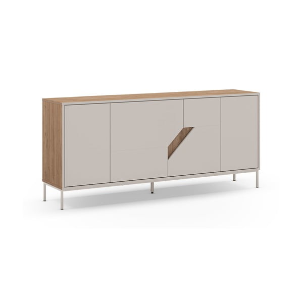 Komoda v dekoru dubu v krémovo-přírodní barvě 180x80x40 cm Lilou – Marckeric-image-2