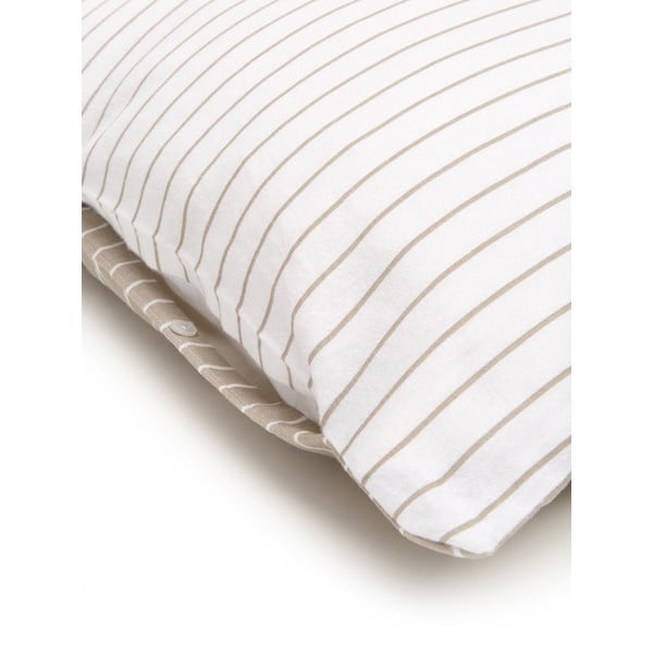 Bílo-béžové flanelové povlečení na jednolůžko Westwing Collection Talin, 155 x 220 cm-image-4