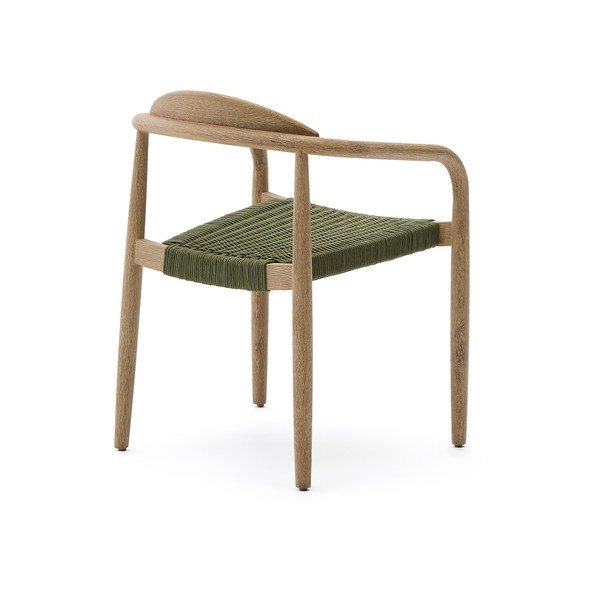 Zelené/v přírodní barvě dřevěné jídelní křeslo Nina – Kave Home-image-4