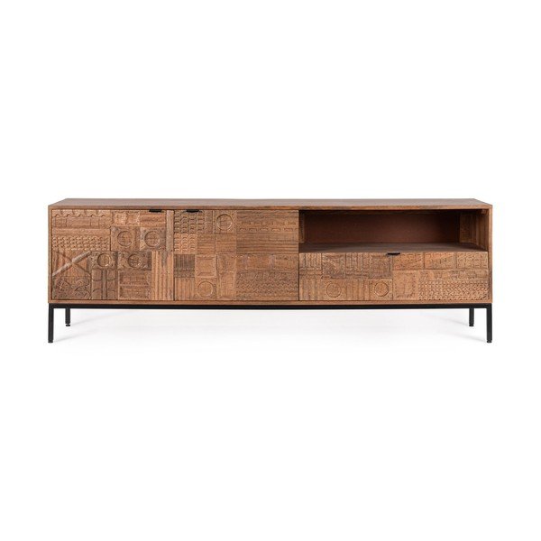 TV stolek z mangového dřeva v přírodní barvě 180x55x42 cm Kindia – Bizzotto