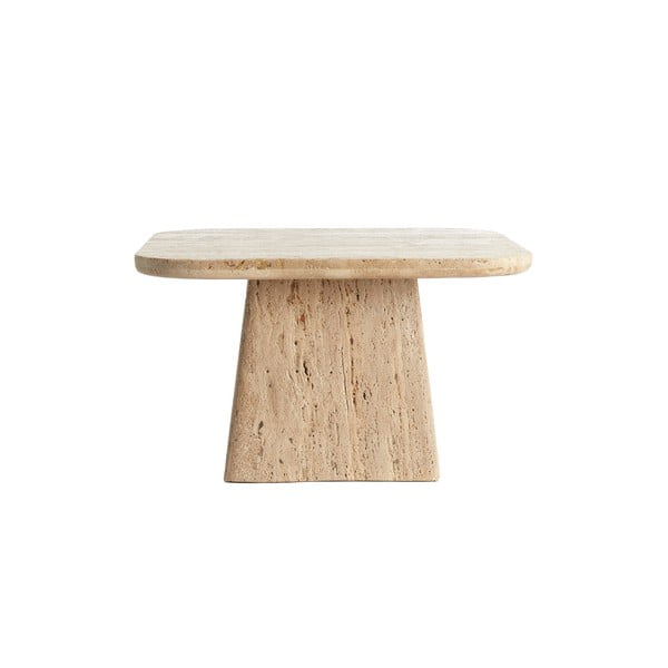 Béžový konferenční stolek s deskou z kamene 60x60 cm Kepami – Light & Living